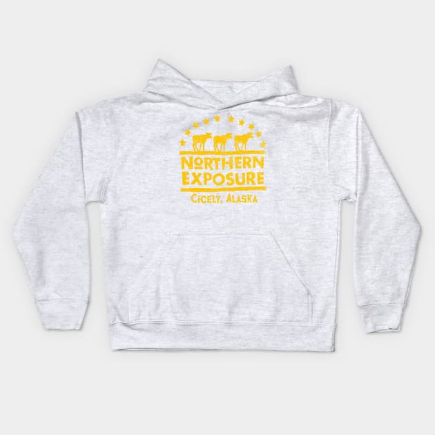 Northern Exposure, Cicely Alaska Kids Hoodie by WestKnightTees